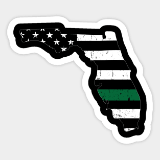 Florida Thin Green Line Military and Border Patrol Shirt Sticker